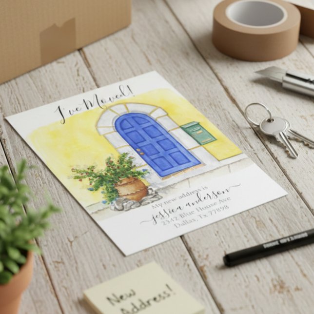 Carte Postale Faire-part Annonce de déménagement de la porte d'entrée (Créateur téléchargé)