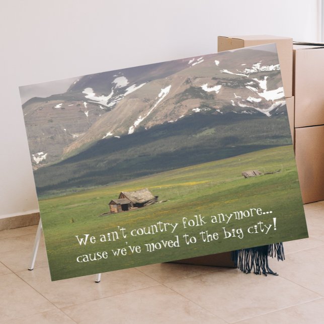 Carte Postale Faire-part Annonce de déménagement de paysage de vallée monta (In Situ)