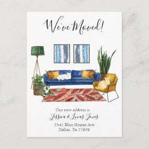 Carte Postale Faire-part Annonce de déménagement du salon Nous avons déména
