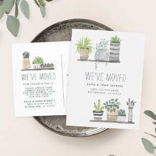 Carte Postale Faire-part Annonce de déménagement   Jardin fleuri