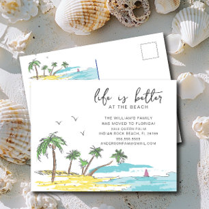 Carte Postale Faire-part Annonce de déménagement Ocean Breeze