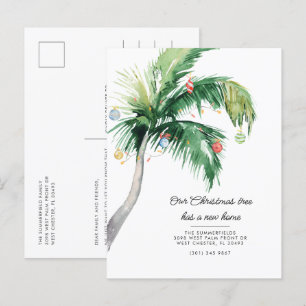 Carte Postale Faire-part Annonce de déménagement pour les fêtes de Noël