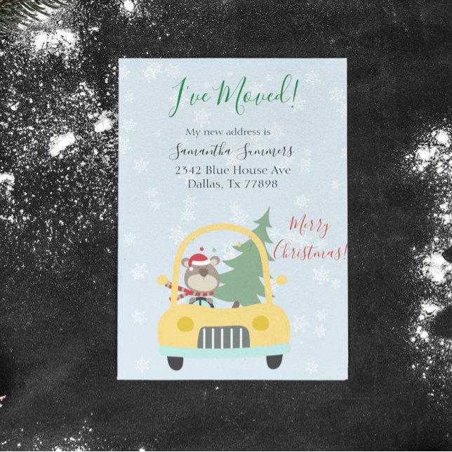 Carte Postale Faire-part Annonce de déménagement pour les fêtes de Noël Je  (Créateur téléchargé)