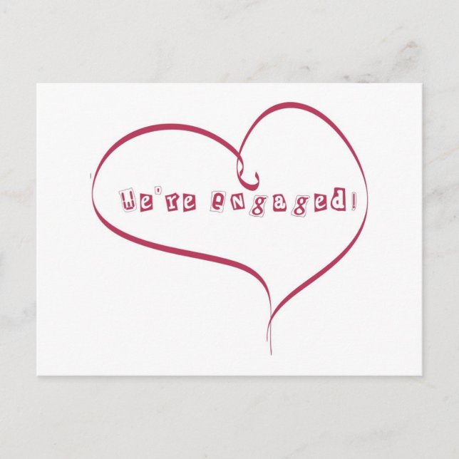 Carte Postale Faire-part Annonce de fiançailles (Devant)