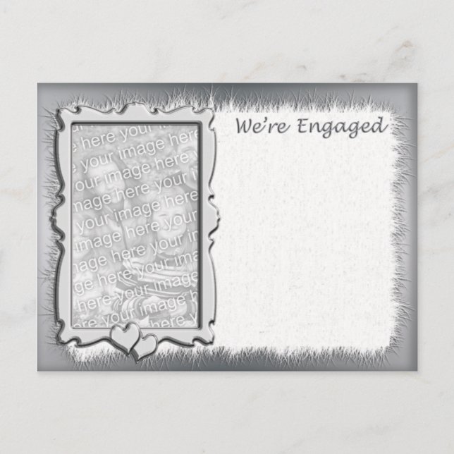 Carte Postale Faire-part Annonce de fiançailles avec photo (Devant)