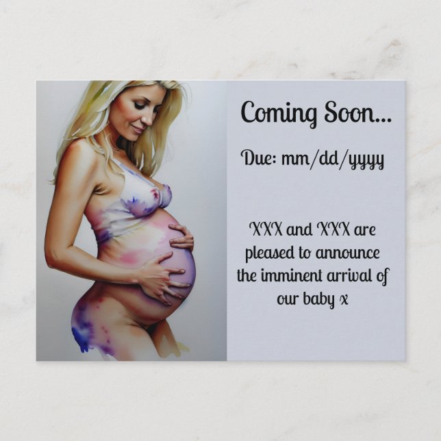 Carte Postale Faire-part Annonce de grossesse (Devant)
