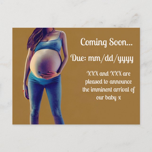 Carte Postale Faire-part Annonce de grossesse (Devant)