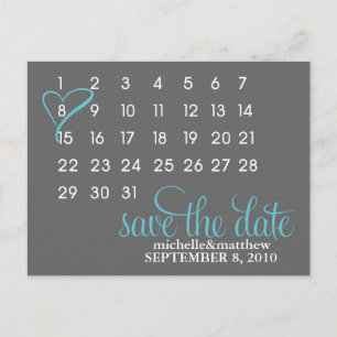 Carte Postale Faire-part Annonce de mariage Marquer votre calendrier
