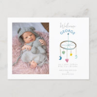 Annonce de naissance bébé mobile photo adorable