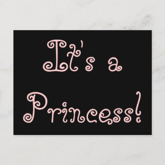 Carte Postale Faire-part Annonce de naissance "C'est une princesse !"