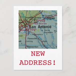 Carte Postale Faire-part Annonce de nouvelle adresse à San Antonio