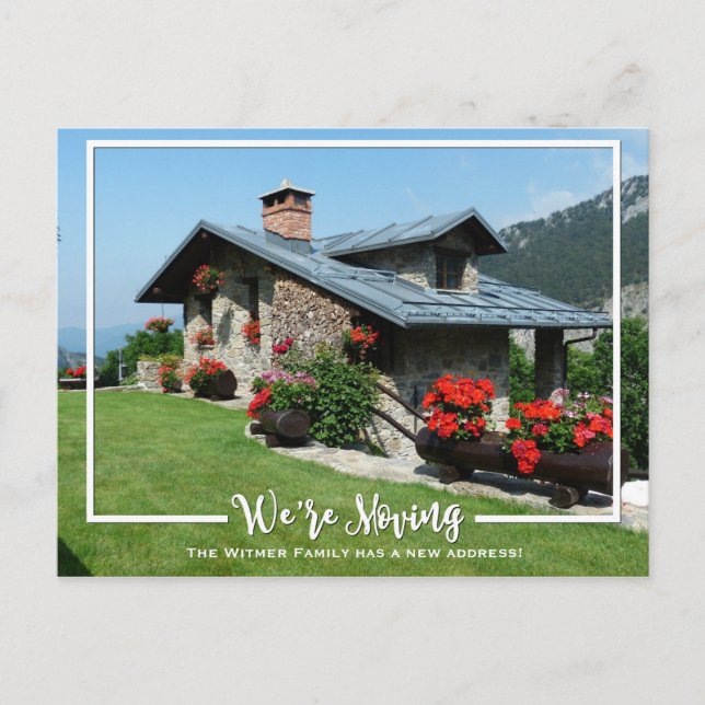 Carte Postale Faire-part Annonce de photo de nouvelle maison en déplacement (Devant)