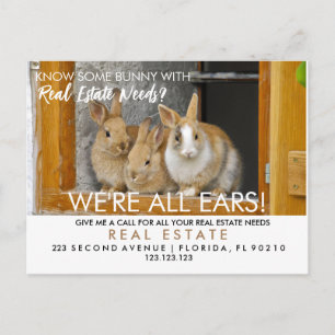 Carte Postale Faire-part Annonce de recommandations de lapin de Pâques pour