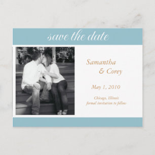 Carte Postale Faire-part annonce de sauvegarde de date de photo