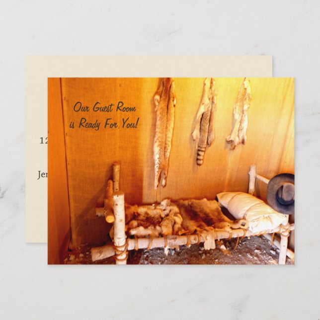 Carte Postale Faire-part Annonce d'une nouvelle adresse pour une chambre d' (Devant / Derrière)