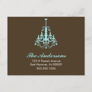 Carte Postale Faire-part Annonces de déménagement de lustre