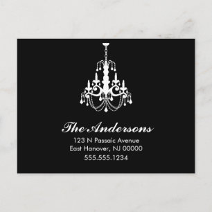 Carte Postale Faire-part Annonces de déménagement de lustre