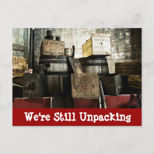 Carte Postale Faire-part Antique Caisses En Bois Nous Avons Déplacé De Nouv