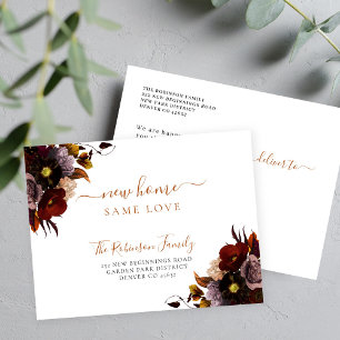 Carte Postale Faire-part Aquarelle floral élégant chic en mouvement