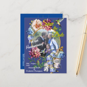 Carte Postale Faire-part Aquarelle florale de l'époque victorienne