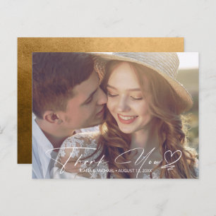 Carte Postale Faire-part Aquarelle Gradient Merci Automne Gold ID786