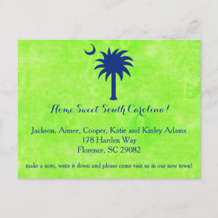 Carte Postale Faire-part Arbre de Palmetto de Caroline du Sud et nouvelle a