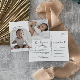 Carte Postale Faire-part Arche Bohème Moderne 2 Photo Naissance Merci