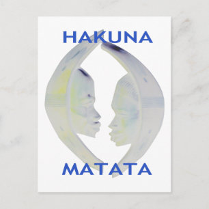 Carte Postale Faire-part Architecture africaine Hakuna Matata