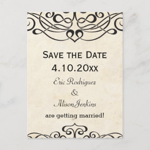 Carte Postale Faire-part Arrière - plan vintage avec Motif celtique