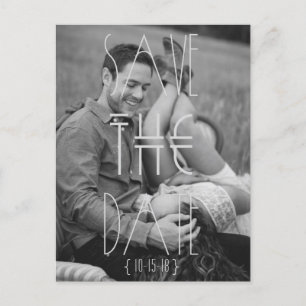 Carte Postale Faire-part Art déco Madern Bohemian Enregistrer La Date