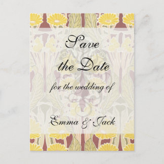 Carte Postale Faire-part art nouveau marigold motif floral art