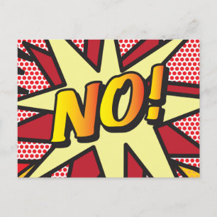 Carte Postale Faire-part Art Pop de Bande Dessinée Rétro Sans Amusement
