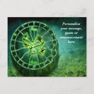 Carte Postale Faire-part Astrologie Poissons Horoscope Personnaliser le mes