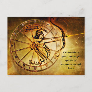 Carte Postale Faire-part Astrologie Sagittaire Horoscope Message personnel