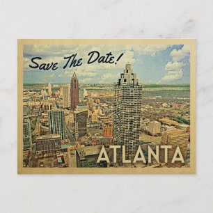 Carte Postale Faire-part Atlanta Enregistrer La Date Géorgie