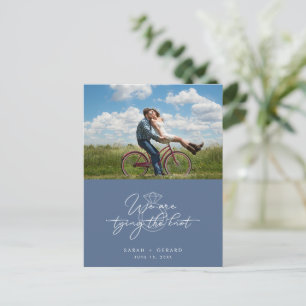 Carte Postale Faire-part Attacher le noeud Photo Budget mariage Sauvegarder