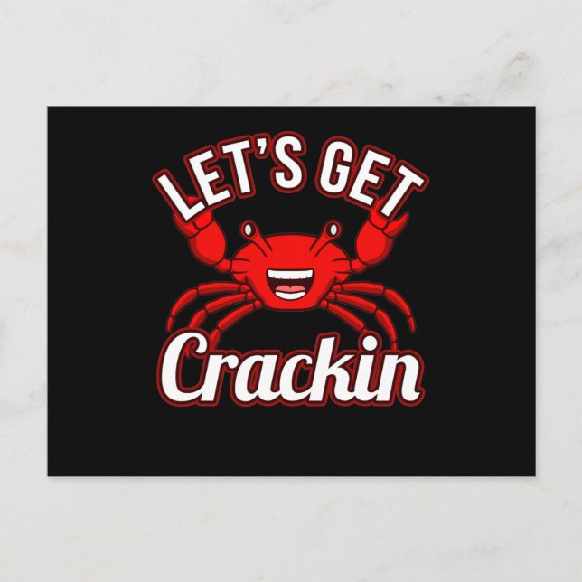 Carte Postale Faire-part Attrapons le crackin Crabbing Crab Crab Lobster (Devant)