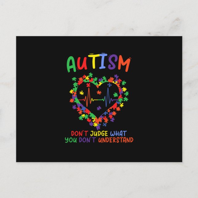 Carte Postale Faire-part Autism dont Judge What You Dont Understand (Devant)