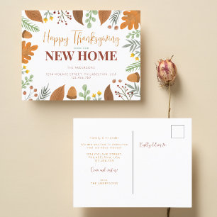 Carte Postale Faire-part Automne Bon thanksgiving d'automne de notre nouvel