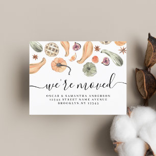 Carte Postale Faire-part Automne Citrouille coloré moderne