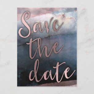 Carte Postale Faire-part Avertissement de date de sauvegarde à l'aquarelle