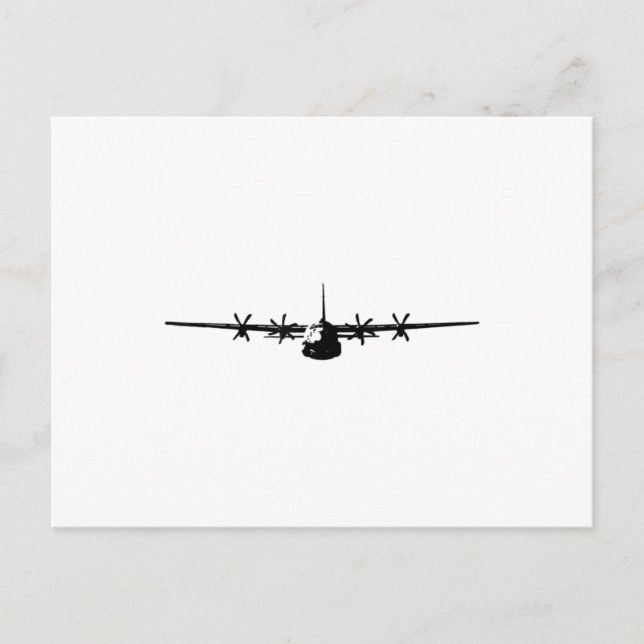 Carte Postale Faire-part Avion militaire C-130 Hercules (Devant)