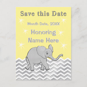 Carte Postale Faire-part Baby shower personnalisé Enregistrer la date