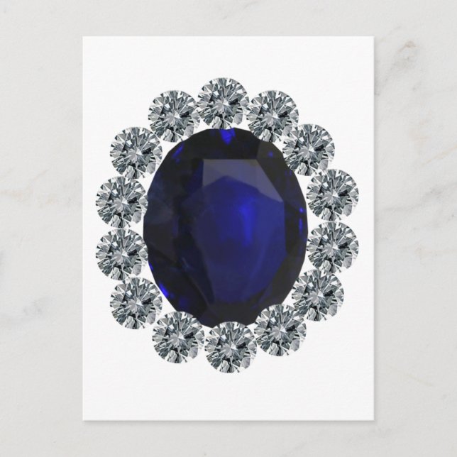 Carte Postale Faire-part Bague de fiançailles de Madame Diana (Devant)