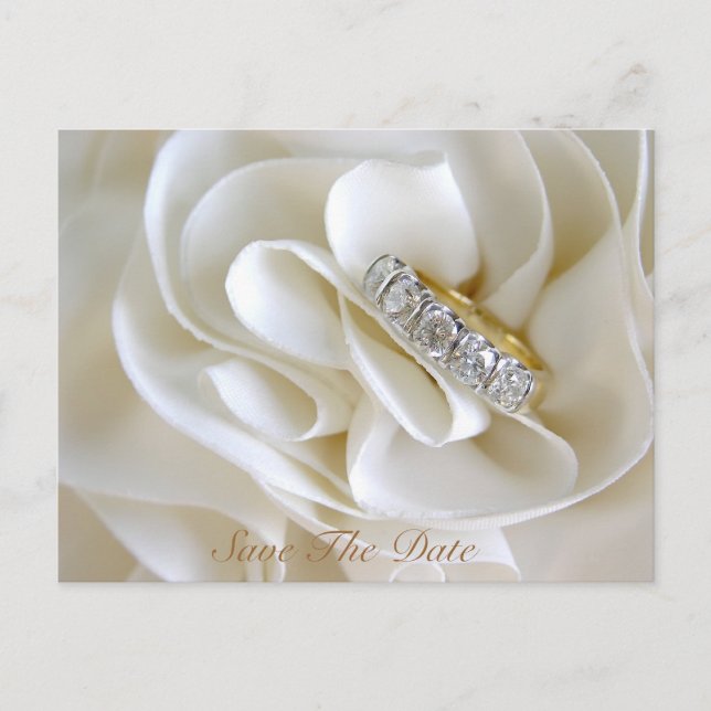 Carte Postale Faire-part Bagues de mariage en diamant (Devant)