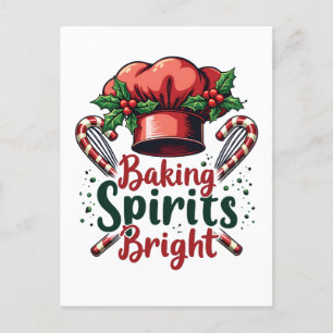 Carte Postale Faire-part Baking Spirits Bright Funky Baking Chef Baker