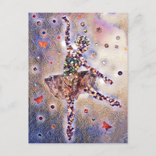 Carte Postale Faire-part Ballerina Purple Sucre Plum Cuisine Fée