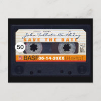 Bande cassette rétro 50e anniversaire Enregistrer