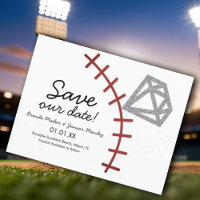 Baseball Homerun Diamant Gemme  Enregistrer La Dat