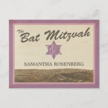 Bat mitzvah vintage De Jérusalem Sauvez La Date Po